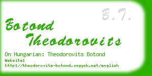 botond theodorovits business card